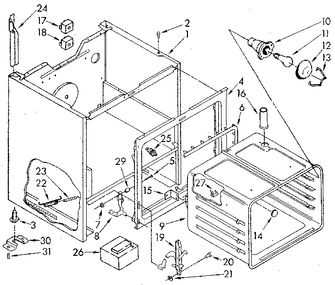 Whirlpool RF365BXVN0 oven diagram