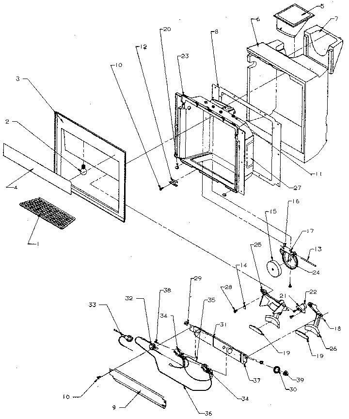 Kenmore 5969500880 ice and water cavity diagram