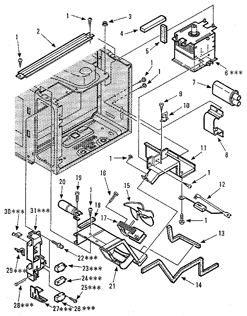 Kenmore 5658932580 switches and microwave diagram