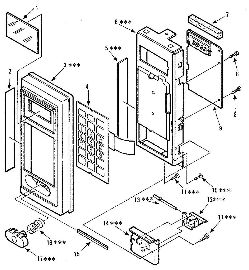 Kenmore 5658932580 control panel diagram