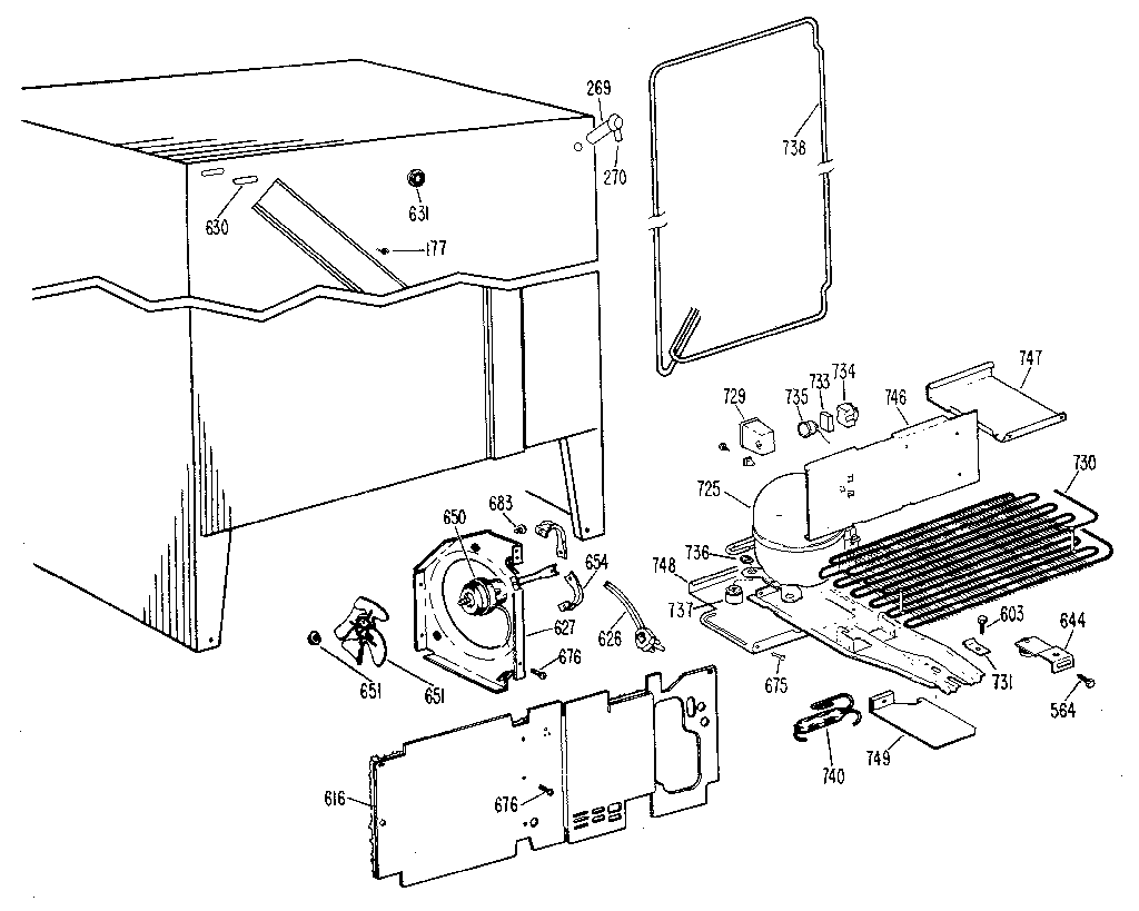 GE TFX20PLD unit parts diagram