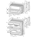 GE TBX18BKE doors diagram