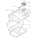 Whirlpool RF3020XVG0 cooktop diagram