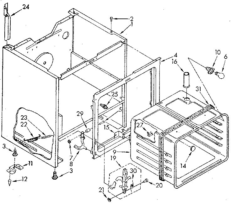 Whirlpool RF3165XVW0 oven diagram