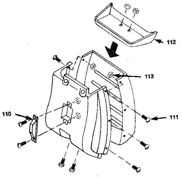 Craftsman 247370304 grass catcher diagram