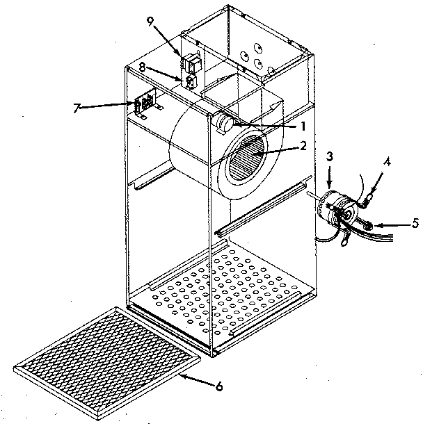 ICP BCM036XKB1 blower assembly diagram