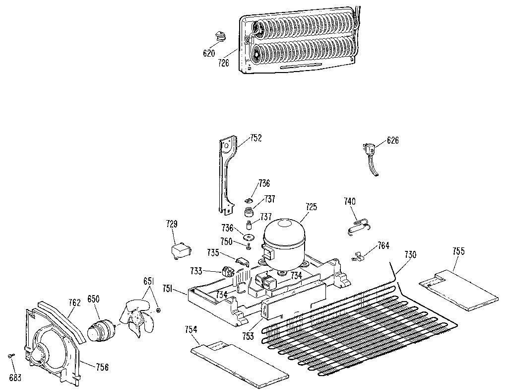GE TBX25RMGLAD unit parts diagram