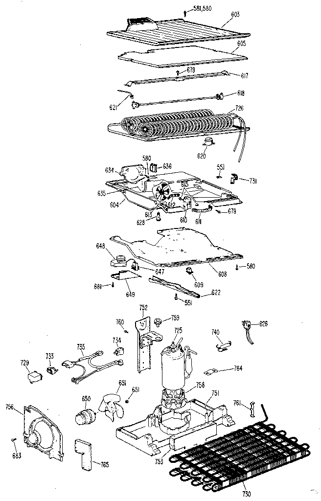GE TBF14SKCR unit parts diagram