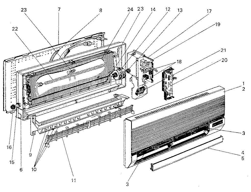 Mitsubishi MSH-09CW indoor unit diagram
