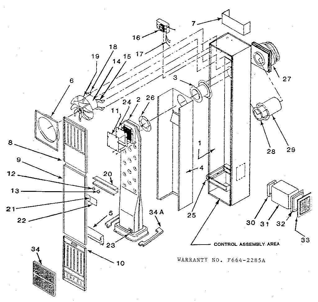 Sears 629756921 cabinet and body assembly diagram