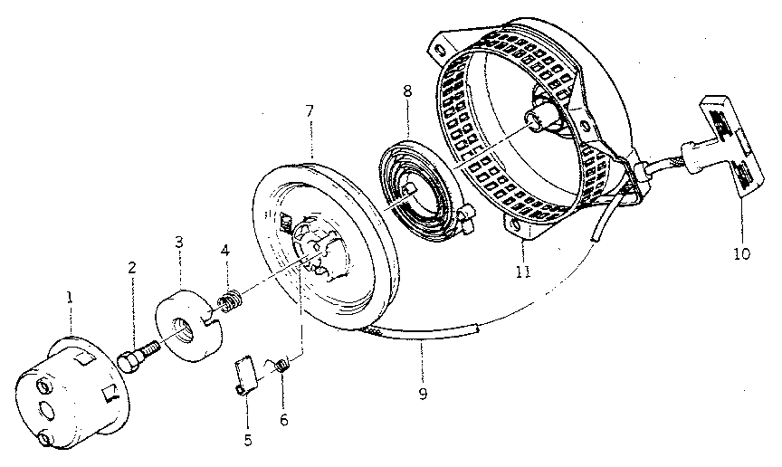 Generac 8834-0 recoil starter diagram