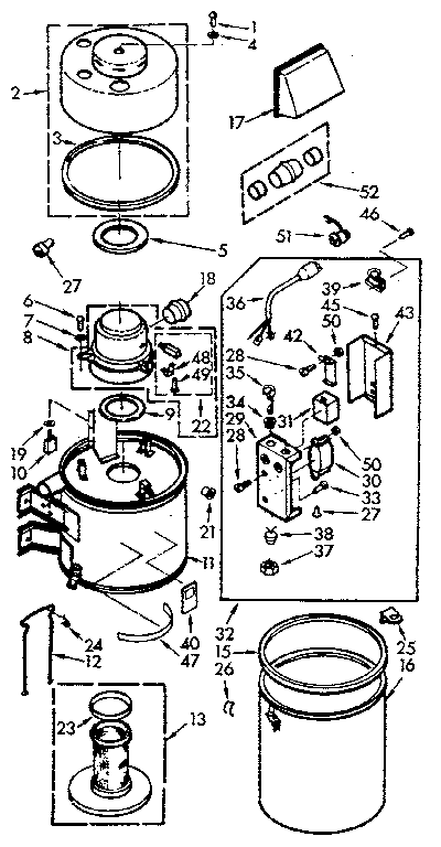 Kenmore 11640530 vacuum cleaner diagram