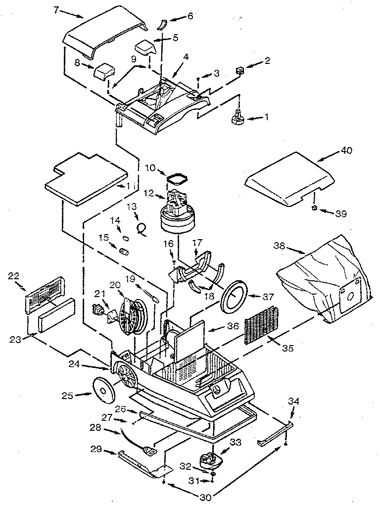 Eureka 8270A vacuum cleaner diagram