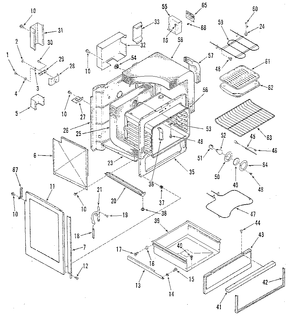 Kenmore 9114658813 body section diagram