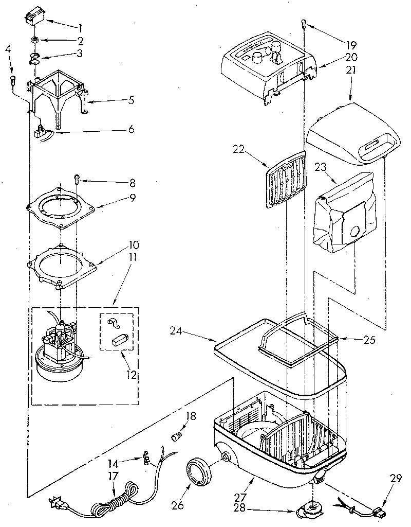 Kenmore 1162035080 base assembly diagram