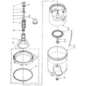 Kenmore 11082872620 agitator, basket and tub diagram