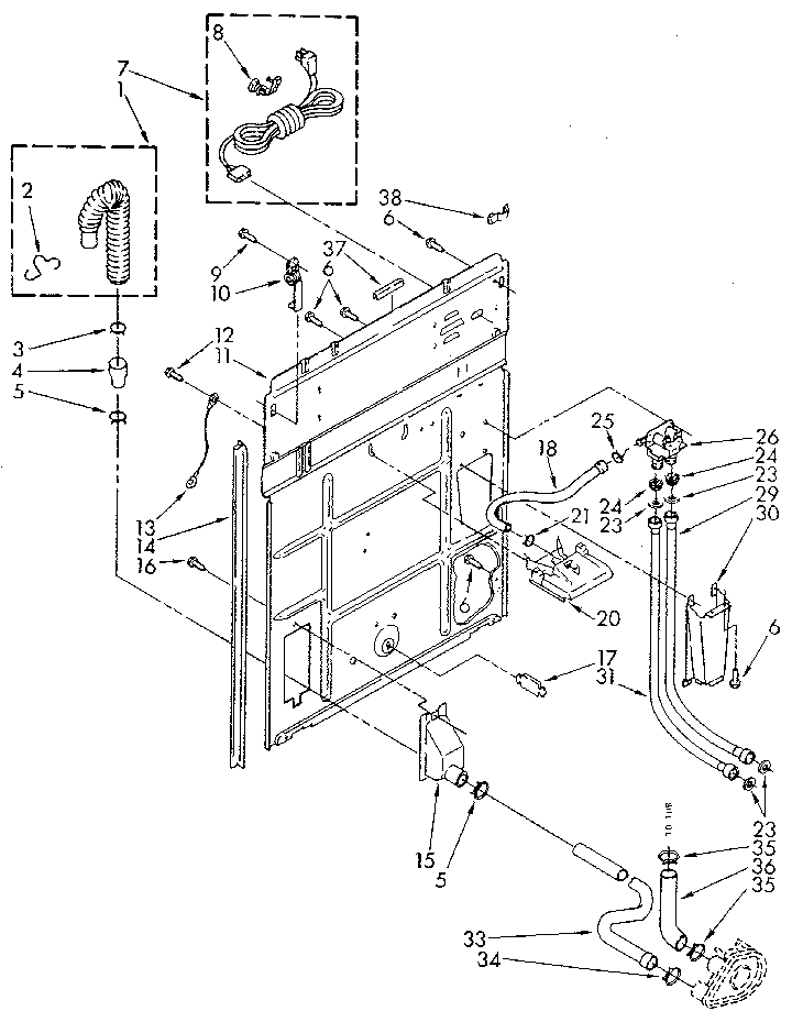 Kenmore 11082467630 rear panel diagram