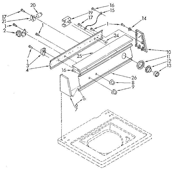Kenmore 11082870620 console diagram