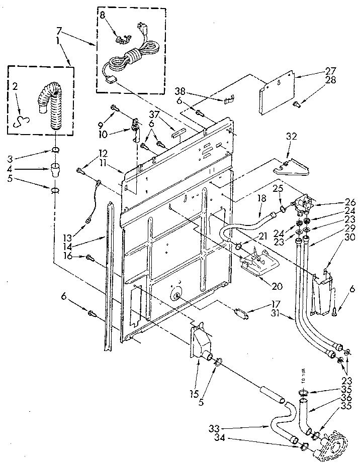 Kenmore 11082870620 rear panel diagram