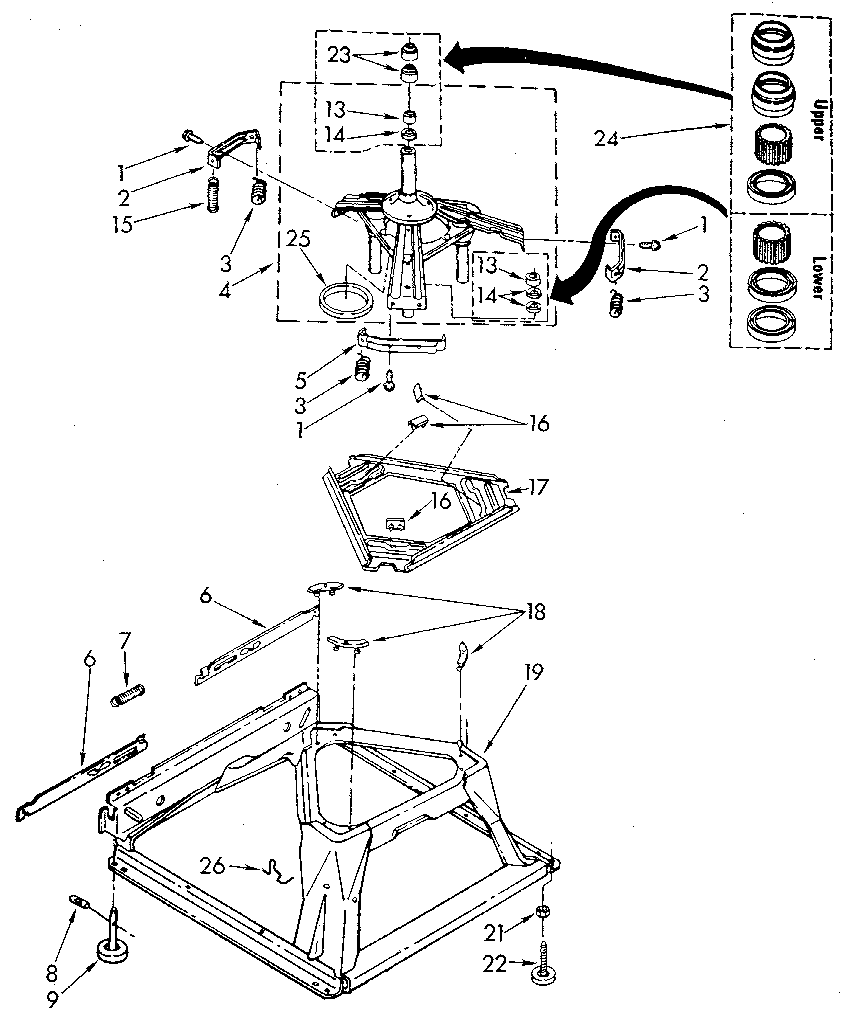 Kenmore 11082870620 machine base diagram