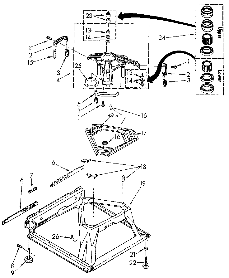 Kenmore 11082870020 machine base diagram