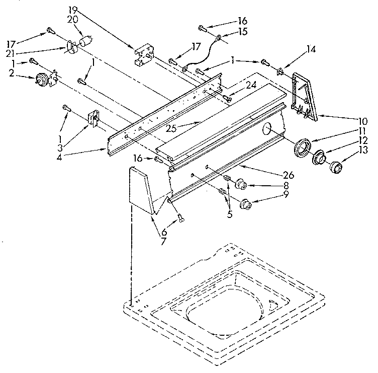 Kenmore 11082477630 console diagram
