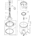 Kenmore 11082477330 agitator, basket and tub diagram