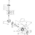 Kenmore 11082477330 brake, clutch, gearcase, motor & pump diagram