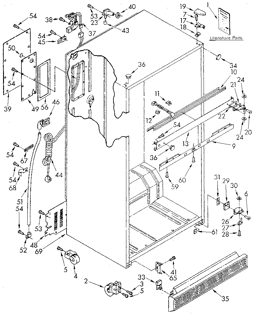 Kenmore 1069608780 cabinet diagram