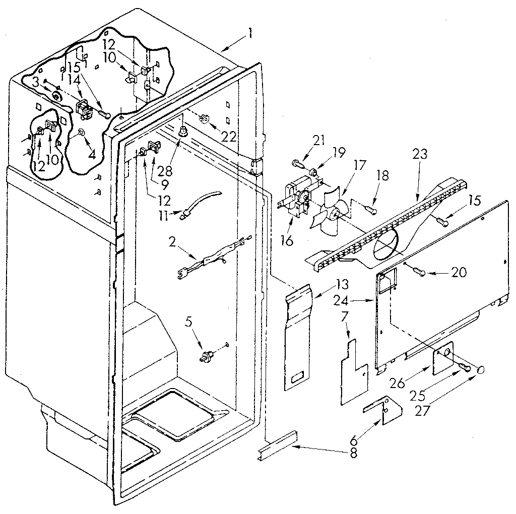 Kenmore 1069608780 liner diagram