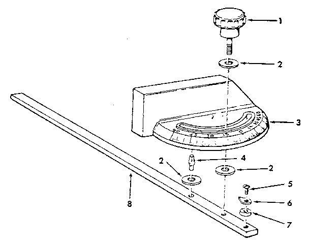 Craftsman 113221620 miter gauge assembly 62938 diagram
