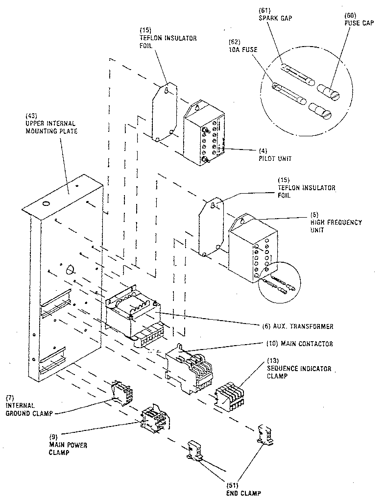 Harris SYSTEM 65/3 PHASE mounting plate diagram