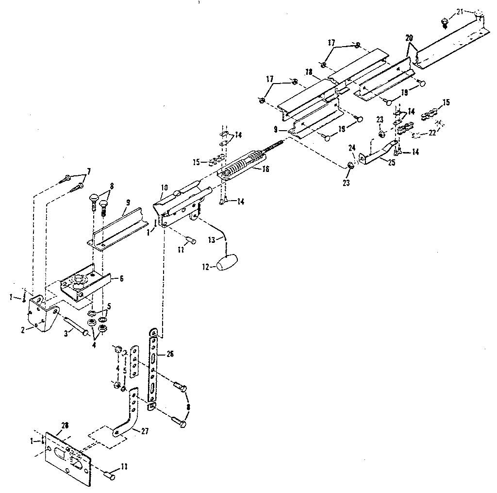Craftsman 139650700 rail assembly diagram