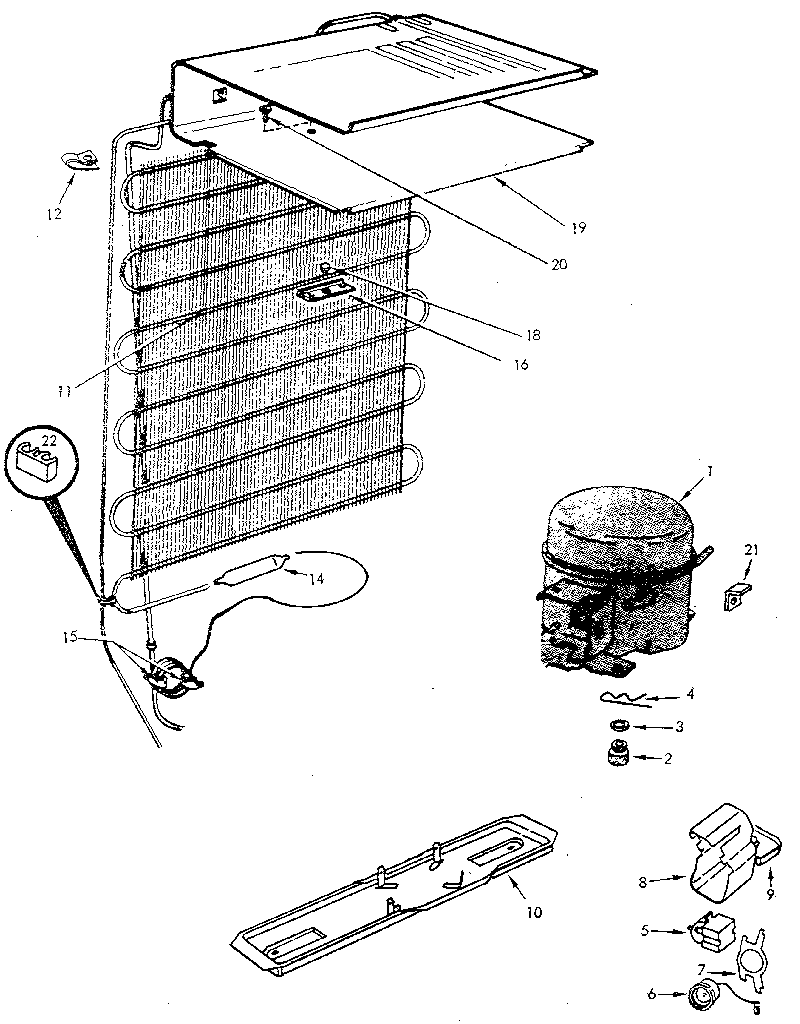 Jenn-Air JRC5 B/M E7-S-019 unit compartment & system diagram