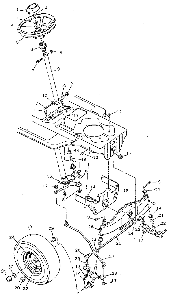 Craftsman 502254261 steering system diagram