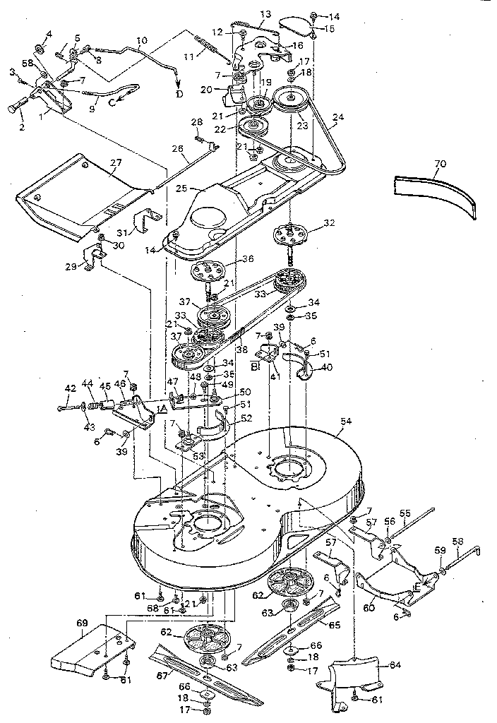 Craftsman 502254261 mower housing diagram