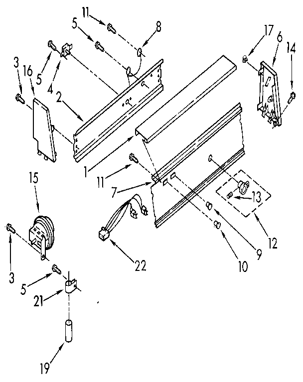 Kenmore 11082403830 console panel diagram