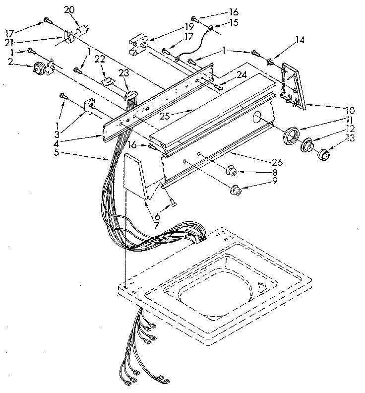 Kenmore 11082984310 console panel diagram