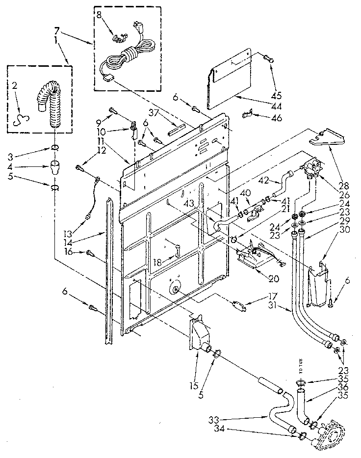Kenmore 11082984310 rear panel diagram