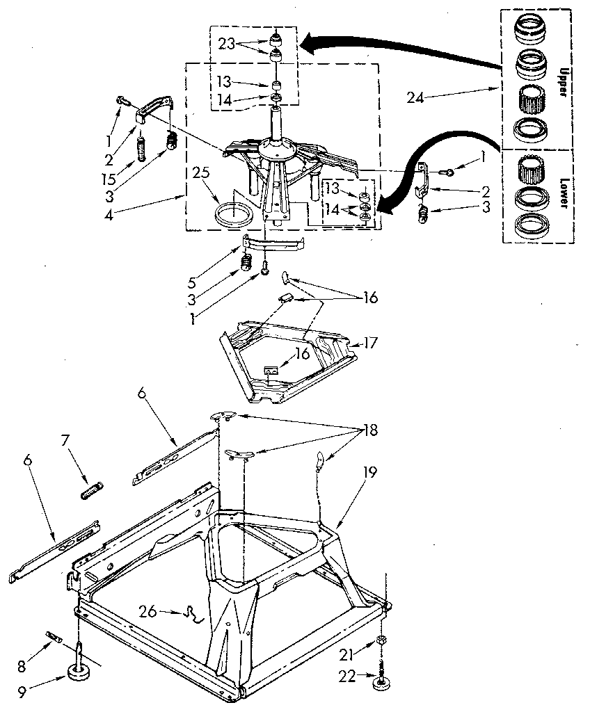 Kenmore 11082984310 machine base diagram