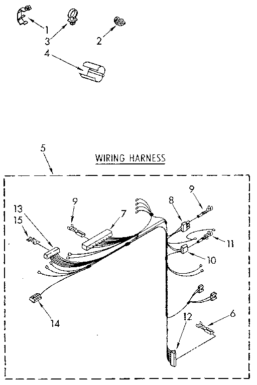Kenmore 11082984310 wiring harness parts diagram