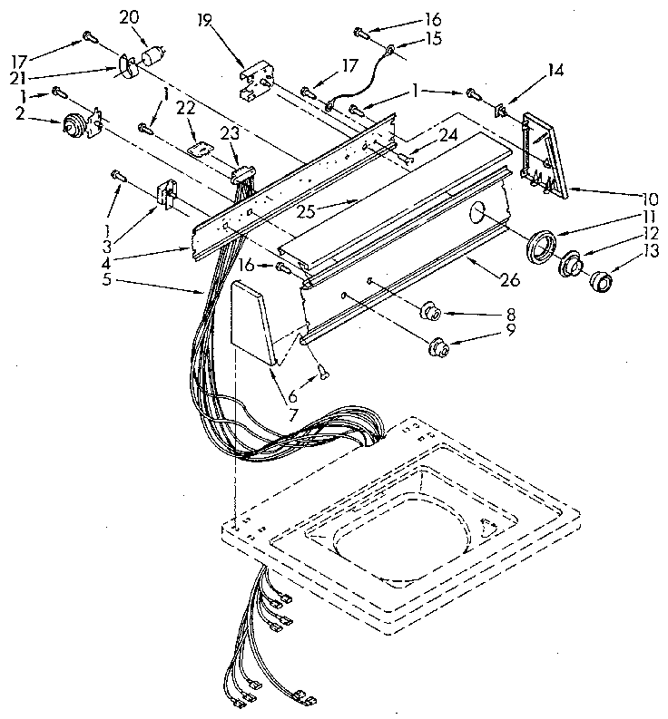 Kenmore 11082982810 console panel diagram