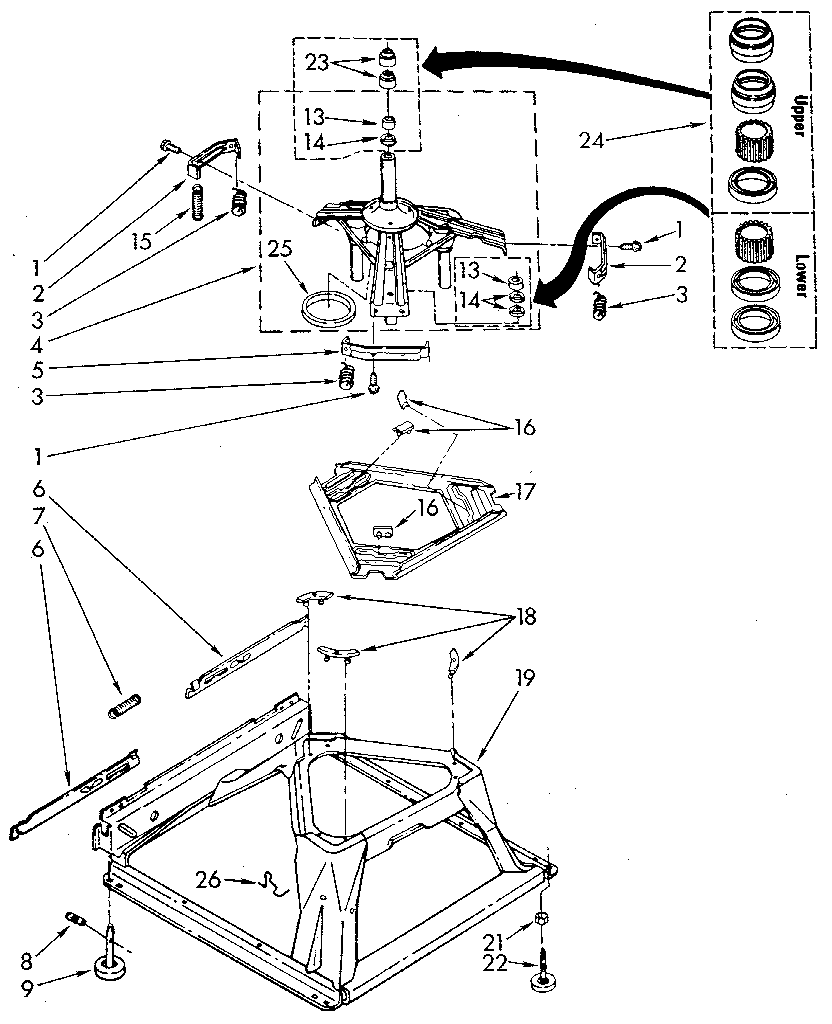 Kenmore 11082982810 machine base diagram