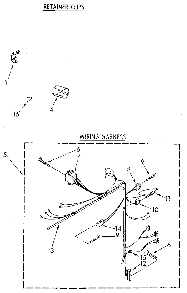 Kenmore 11082982810 wiring harness diagram