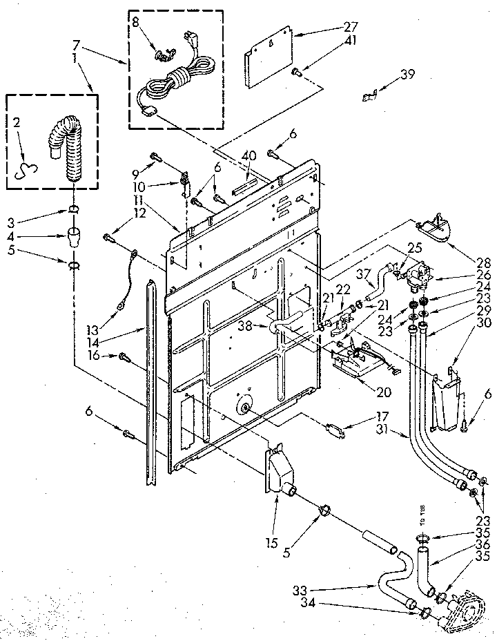 Kenmore 11082983110 rear panel diagram