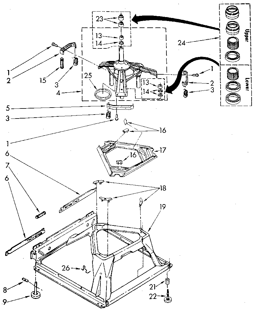 Kenmore 11082983110 machine base diagram