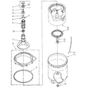 Kenmore 11082993310 agitator, basket and tub diagram