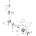 Kenmore 11082993310 brake, clutch, gearcase, motor and pump diagram