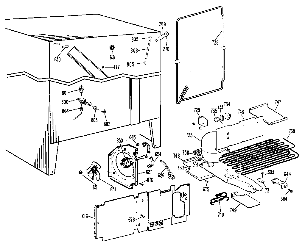 GE TFX20RKD unit parts diagram