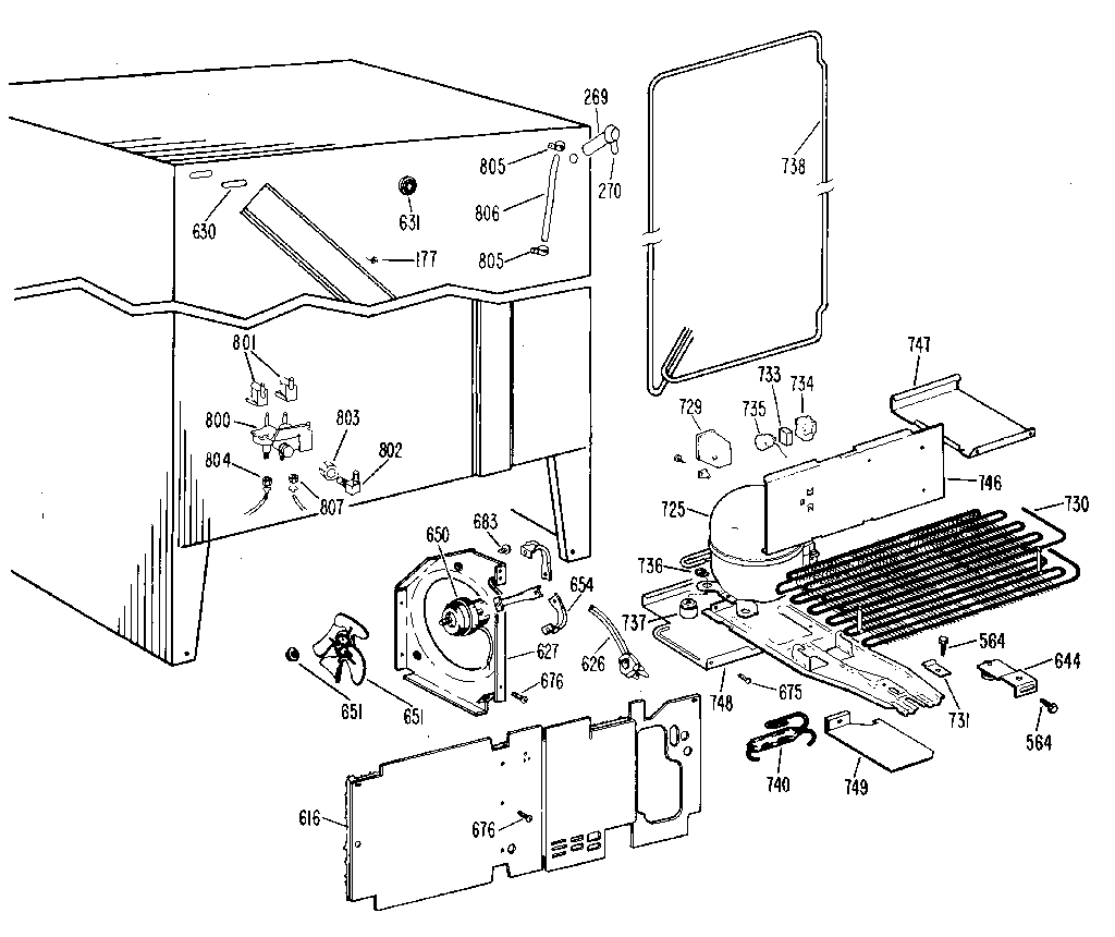 GE TFX22RKC unit parts diagram